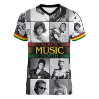 African-American Black Music Month Women V-Neck T-Shirt Legends Tribute