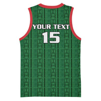 Custom Malawi Football Basketball Jersey Come On Flames - Green - Wonder Print Shop