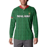 Custom Malawi Football Button Sweatshirt Come On Flames - Green - Wonder Print Shop
