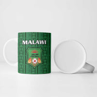 Custom Malawi Football Ceramic Mug Come On Flames - Green - Wonder Print Shop