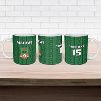 Custom Malawi Football Ceramic Mug Come On Flames - Green - Wonder Print Shop