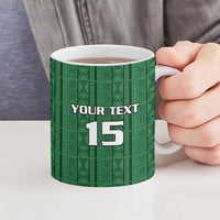 Custom Malawi Football Ceramic Mug Come On Flames - Green - Wonder Print Shop