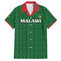 Custom Malawi Football Family Matching Off The Shoulder Long Sleeve Dress and Hawaiian Shirt Come On Flames - Green - Wonder Print Shop
