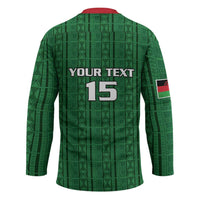 Custom Malawi Football Hockey Jersey Come On Flames - Green - Wonder Print Shop