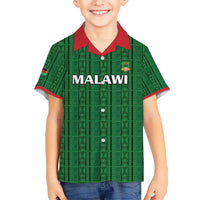 Custom Malawi Football Kid Hawaiian Shirt Come On Flames - Green - Wonder Print Shop