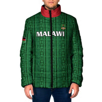 Custom Malawi Football Padded Jacket Come On Flames - Green - Wonder Print Shop