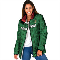 Custom Malawi Football Padded Jacket Come On Flames - Green - Wonder Print Shop