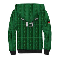 Custom Malawi Football Sherpa Hoodie Come On Flames - Green - Wonder Print Shop