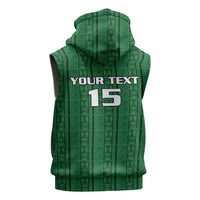 Custom Malawi Football Sleeveless Hoodie Come On Flames - Green - Wonder Print Shop