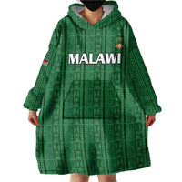 Custom Malawi Football Wearable Blanket Hoodie Come On Flames - Green - Wonder Print Shop