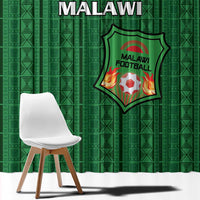 Malawi Football Window Curtain Come On Flames - Green - Wonder Print Shop