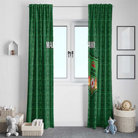 Malawi Football Window Curtain Come On Flames - Green - Wonder Print Shop
