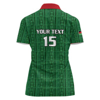 Custom Malawi Football Women Polo Shirt Come On Flames - Green - Wonder Print Shop