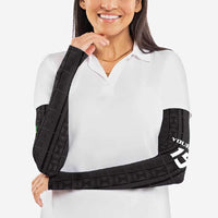 Custom Malawi Football Arm Sleeves Come On Flames - Black - Wonder Print Shop