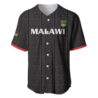 Custom Malawi Football Baseball Jersey Come On Flames - Black - Wonder Print Shop
