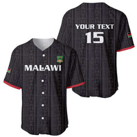 Custom Malawi Football Baseball Jersey Come On Flames - Black - Wonder Print Shop