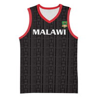 Custom Malawi Football Basketball Jersey Come On Flames - Black - Wonder Print Shop