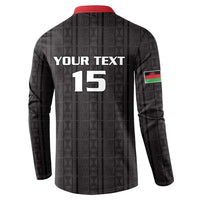 Custom Malawi Football Button Sweatshirt Come On Flames - Black - Wonder Print Shop