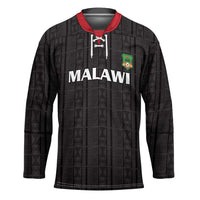 Custom Malawi Football Hockey Jersey Come On Flames - Black - Wonder Print Shop