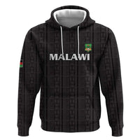 Custom Malawi Football Hoodie Come On Flames - Black - Wonder Print Shop