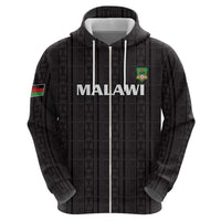 Custom Malawi Football Hoodie Come On Flames - Black - Wonder Print Shop