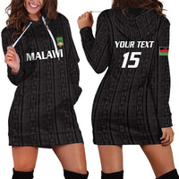 Custom Malawi Football Hoodie Dress Come On Flames - Black - Wonder Print Shop