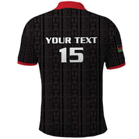 Custom Malawi Football Polo Shirt Come On Flames - Black - Wonder Print Shop