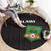 Malawi Football Round Carpet Come On Flames - Black - Wonder Print Shop