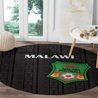 Malawi Football Round Carpet Come On Flames - Black - Wonder Print Shop