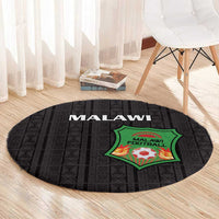 Malawi Football Round Carpet Come On Flames - Black - Wonder Print Shop