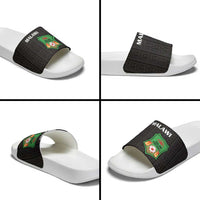 Malawi Football Slide Sandals Come On Flames - Black - Wonder Print Shop