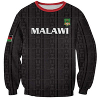 Custom Malawi Football Sweatshirt Come On Flames - Black - Wonder Print Shop