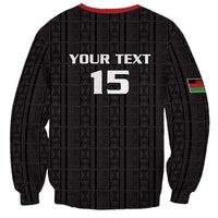 Custom Malawi Football Sweatshirt Come On Flames - Black - Wonder Print Shop