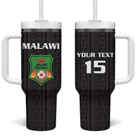 Custom Malawi Football Tumbler With Handle Come On Flames - Black - Wonder Print Shop