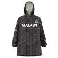 Custom Malawi Football Wearable Blanket Hoodie Come On Flames - Black - Wonder Print Shop