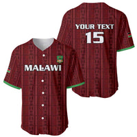 Custom Malawi Football Baseball Jersey Come On Flames - Red - Wonder Print Shop