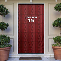 Custom Malawi Football Door Cover Come On Flames - Red - Wonder Print Shop