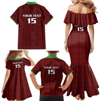 Custom Malawi Football Family Matching Mermaid Dress and Hawaiian Shirt Come On Flames - Red - Wonder Print Shop
