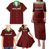 Custom Malawi Football Family Matching Puletasi and Hawaiian Shirt Come On Flames - Red - Wonder Print Shop