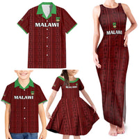 Custom Malawi Football Family Matching Tank Maxi Dress and Hawaiian Shirt Come On Flames - Red - Wonder Print Shop