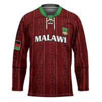 Custom Malawi Football Hockey Jersey Come On Flames - Red - Wonder Print Shop