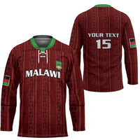 Custom Malawi Football Hockey Jersey Come On Flames - Red - Wonder Print Shop