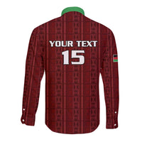 Custom Malawi Football Long Sleeve Button Shirt Come On Flames - Red - Wonder Print Shop