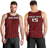 Custom Malawi Football Men Tank Top Come On Flames - Red - Wonder Print Shop