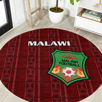 Malawi Football Round Carpet Come On Flames - Red - Wonder Print Shop