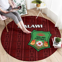 Malawi Football Round Carpet Come On Flames - Red - Wonder Print Shop