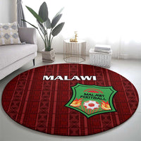 Malawi Football Round Carpet Come On Flames - Red - Wonder Print Shop
