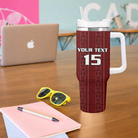 Custom Malawi Football Tumbler With Handle Come On Flames - Red - Wonder Print Shop