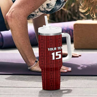 Custom Malawi Football Tumbler With Handle Come On Flames - Red - Wonder Print Shop