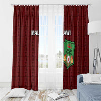 Malawi Football Window Curtain Come On Flames - Red - Wonder Print Shop